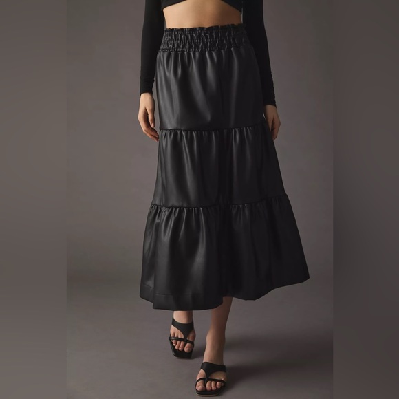 Anthropologie Dresses & Skirts - NWT - The Somerset Maxi Skirt: Faux Leather Edition - All Weather
